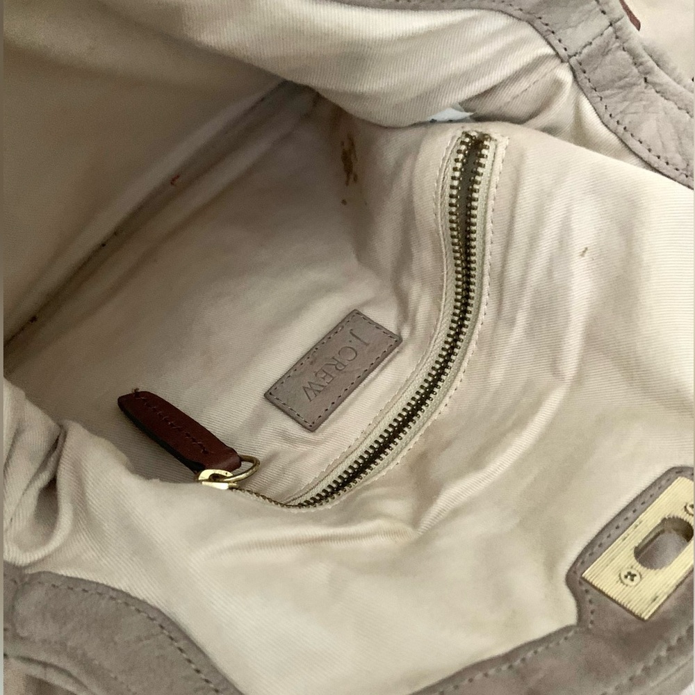 JCrew Suede Leather Gold Crossbody Shoulder Bag - Picture 5 of 11